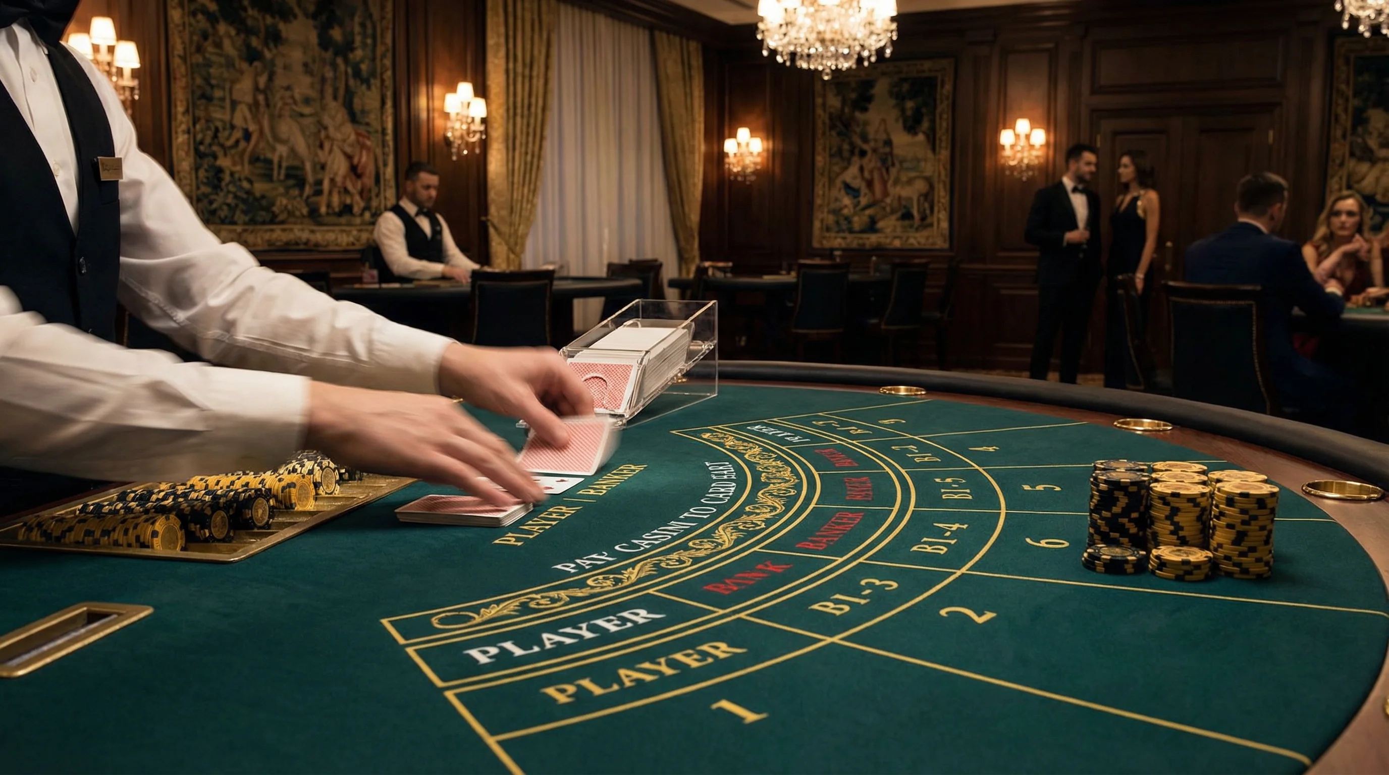 Mesa de bacará elegante en codere casino online